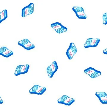 Large packaging of detergent powder isometric icon seamless pattern Stock Illustration