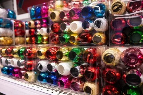 Large packs of multi colored wrapping bands Stock Photos