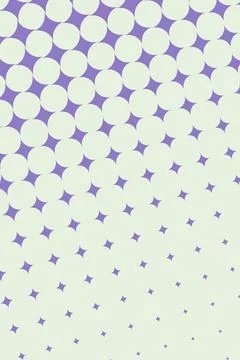 Large pale green circles overlap across a lavender field and gradually dimi.. Stock Illustration