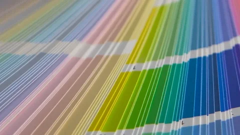 Large palette with vivid examples of quality wallpapers. Close up Vidéo 73673196