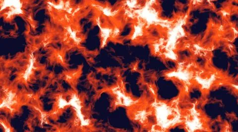Large panoramic abstract image of a fire on a black background. Plasma image Stock Illustration