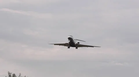 A Large Passenger Plane Flies Over Head Stock Footage 67184187