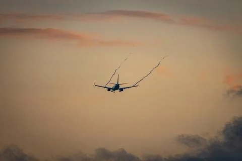 A large passenger plane Stock Photos