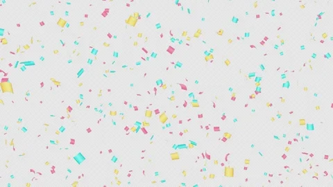 Large Pastel Confetti Falling Seamless Loop with Alpha Channel Stock Footage 337712027
