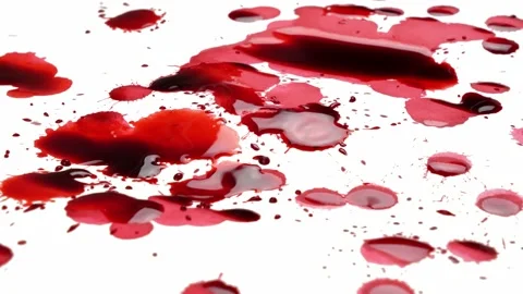 A large patch of blood on a white background Stock Footage 146509454