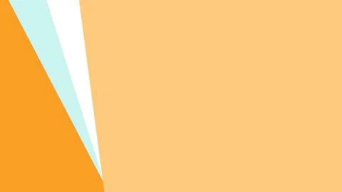 Large peach orange rectangle with layered triangles in orange mint and pale p 스톡 일러스트