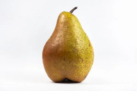 Large pear tree on white isolated background Foto stock