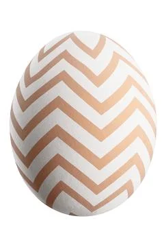 Large picture of an isolated easter egg with a stripes pattern. 写真素材