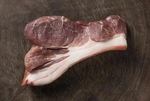 A large piece of fresh pork Stock Photos