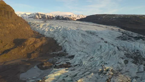 A large piece of ice with a lot of cracks and grooves Video stock 301796594