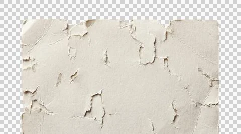 Large piece of old, distressed paper with textured surface and torn top edg.. Stock Illustration