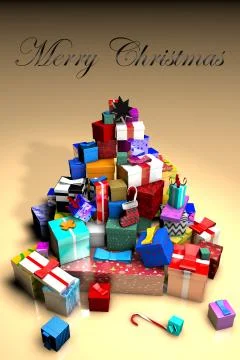 A large pile of gift boxes. Holiday concept Stock Illustration