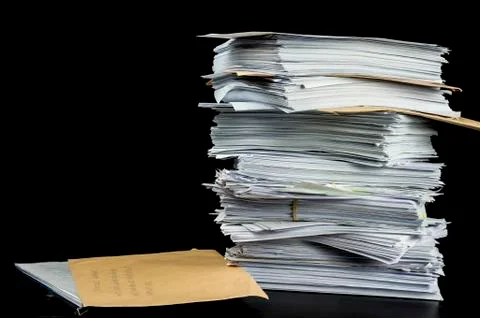 Large pile of paperwork Stock Photos