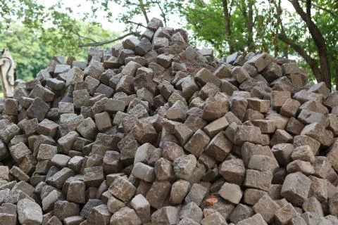 A large pile of rubble Stock Photos