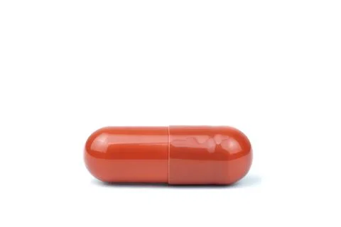 Large  pill shot in a studio environment, isolated on white. Stock Photos