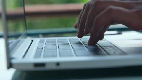 Large plan of women's palms with elegant manicure that print quickly Video stock 234020898