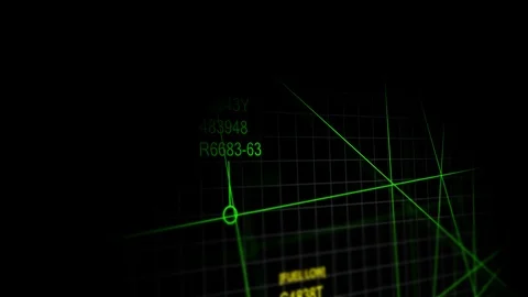 A large plane with a low fuel indicator appears on air traffic control radar scr Stock Footage 122886362