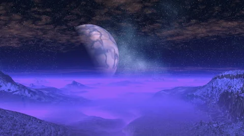 A large the planet is approaching Stock Footage 63027322