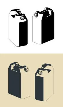 Large plastic canister Stock Illustration