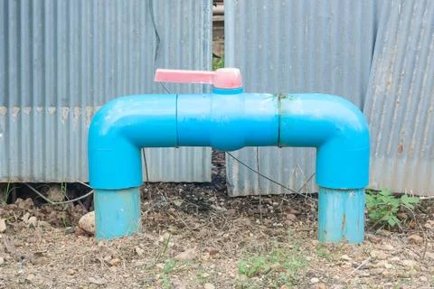 Large plastic pipe Stock Photos