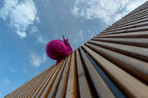 Large plastic snail 写真素材