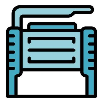 Large plotter icon vector flat Illustrazione stock