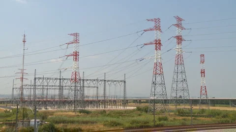 Large power station Stock Footage 5087715