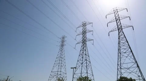 Large power towers Video stock 61629200