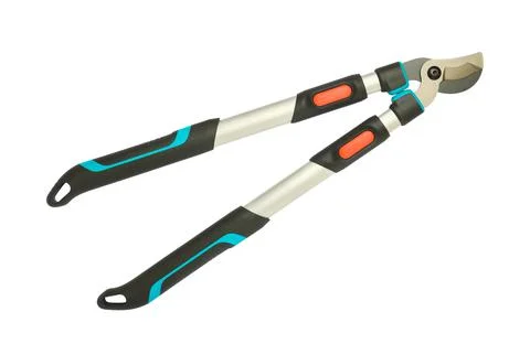 Large powerful lopper for pruning branches on trees, isolated on white backgr Stock Photos