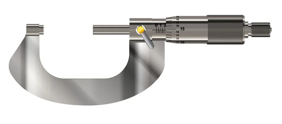 Large Precision Instrument Micrometer Stock Illustration