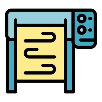 Large printing icon vector flat Ilustración de archivo