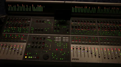 Large professional audio mixer desk in sound studio Stock Footage 36677615