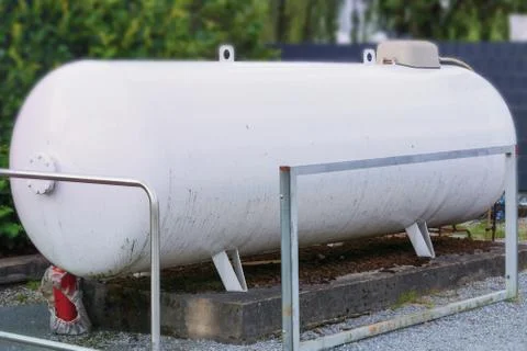 Large propane storage tank Stock Photos
