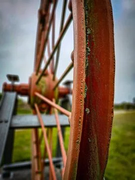 Large pully wheel Stock Photos