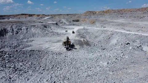 Large quarry excavator. Stock Footage 224315879