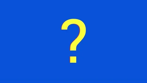 Large Question mark minimalistic animation in bright colors Stock Footage 197360679