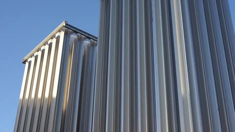 Large radiator for cooling the building Stock Footage 262355333