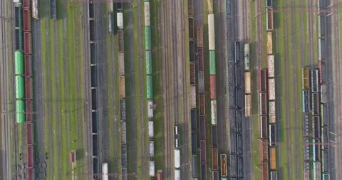 large railway interchange with freight t... | Stock Video | Pond5