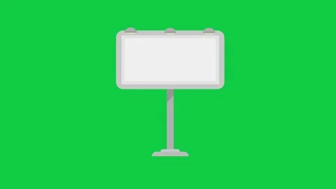 Large rectangular billboard icon on green screen for marketing. Stock Footage 296634721