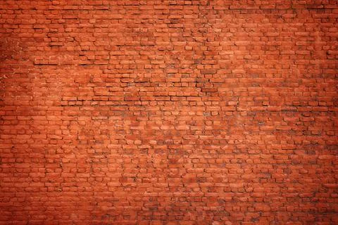Large red brick wall Foto stock