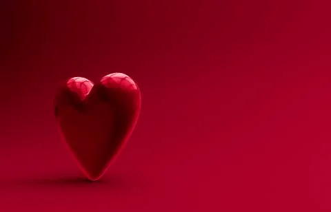 Large Red Heart On Soft Red Background Stock Illustration