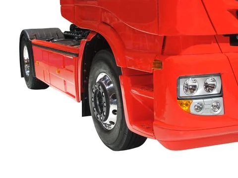 Large Red Lorry. Stock Photos