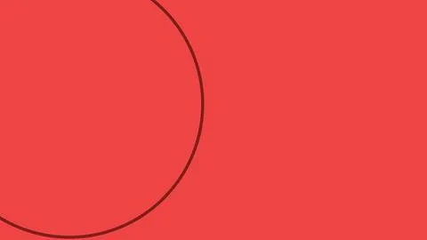 Large red rectangular canvas with a partial dark red circle arc along the lef 库存插图