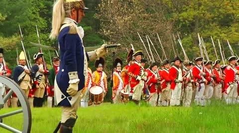 Large Redcoat Army Stock Footage 12161412