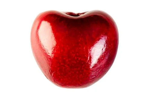Large ripe cherry on a white background Stock Photos