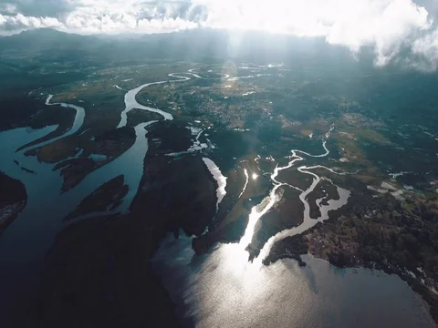 Large River in Southern Madagascar - 01 Stock Footage 80749257