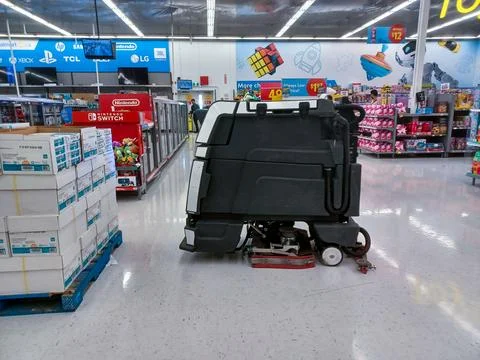 Large robot vacuum cleaner Stock Photos