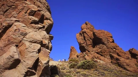 The large rock on a background of blue sky Stock Footage 71401551