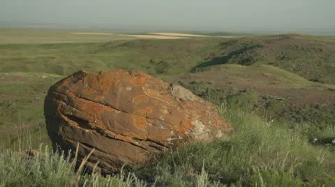 Large Rock Badlands Stock Footage 12059614