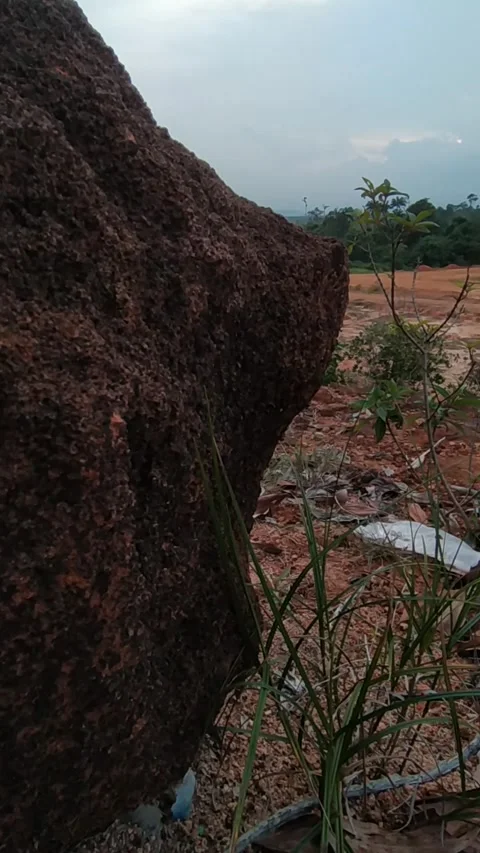 Large rock cliff landscape Stock Footage 336045797